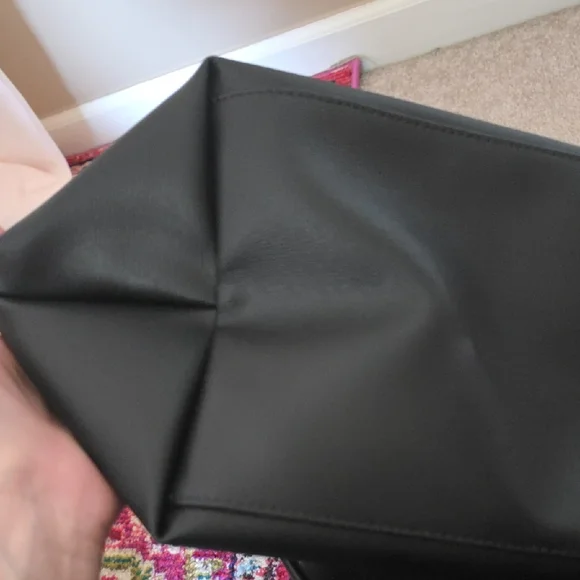 NWOT Longchamp le pliage city zip up tote bag large BLACK Coated Canvas - Picture 6 of 13